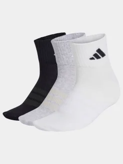 adidas Grey Thin Light Sportswear Ankle Socks 3 Pack