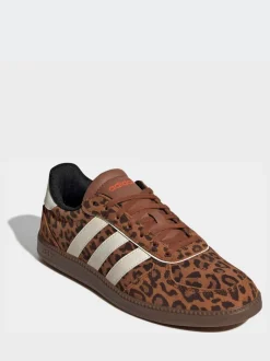 adidas Leopard Print/White Breaknet Sleek Trainers