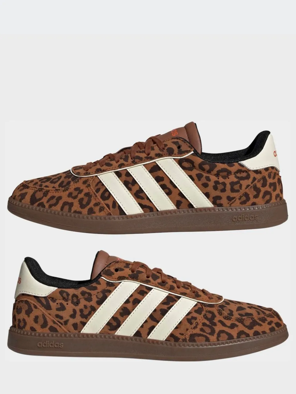 adidas Leopard Print/White Breaknet Sleek Trainers