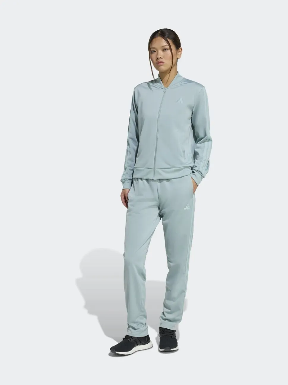 adidas Light Green Essentials 3-Stripes Tracksuit