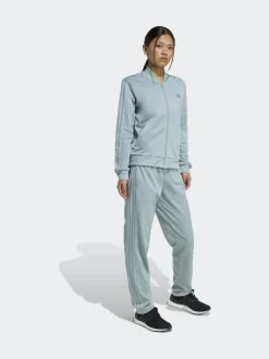 adidas Light Green Essentials 3-Stripes Tracksuit