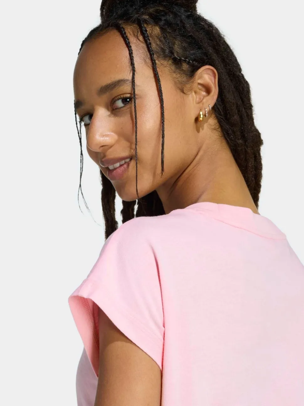 adidas Light Pink Essentials Single Jersey T-Shirt
