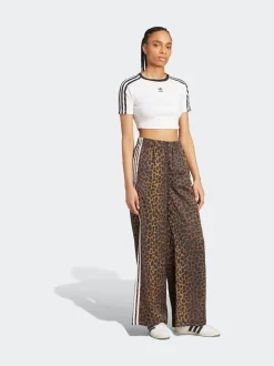 adidas Originals Animal Print Satin Wide Leg Trousers