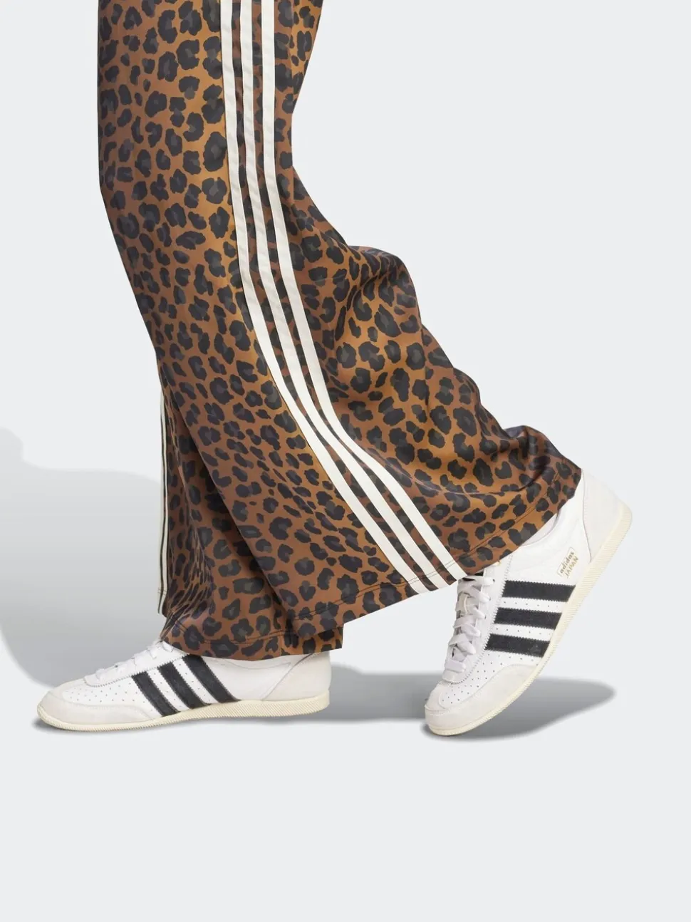 adidas Originals Animal Print Satin Wide Leg Trousers