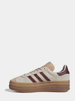 adidas Originals Beige/Red Gazelle Bold W Trainers