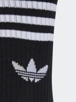adidas Originals Black 6 Pack Crew Socks 6 Pack