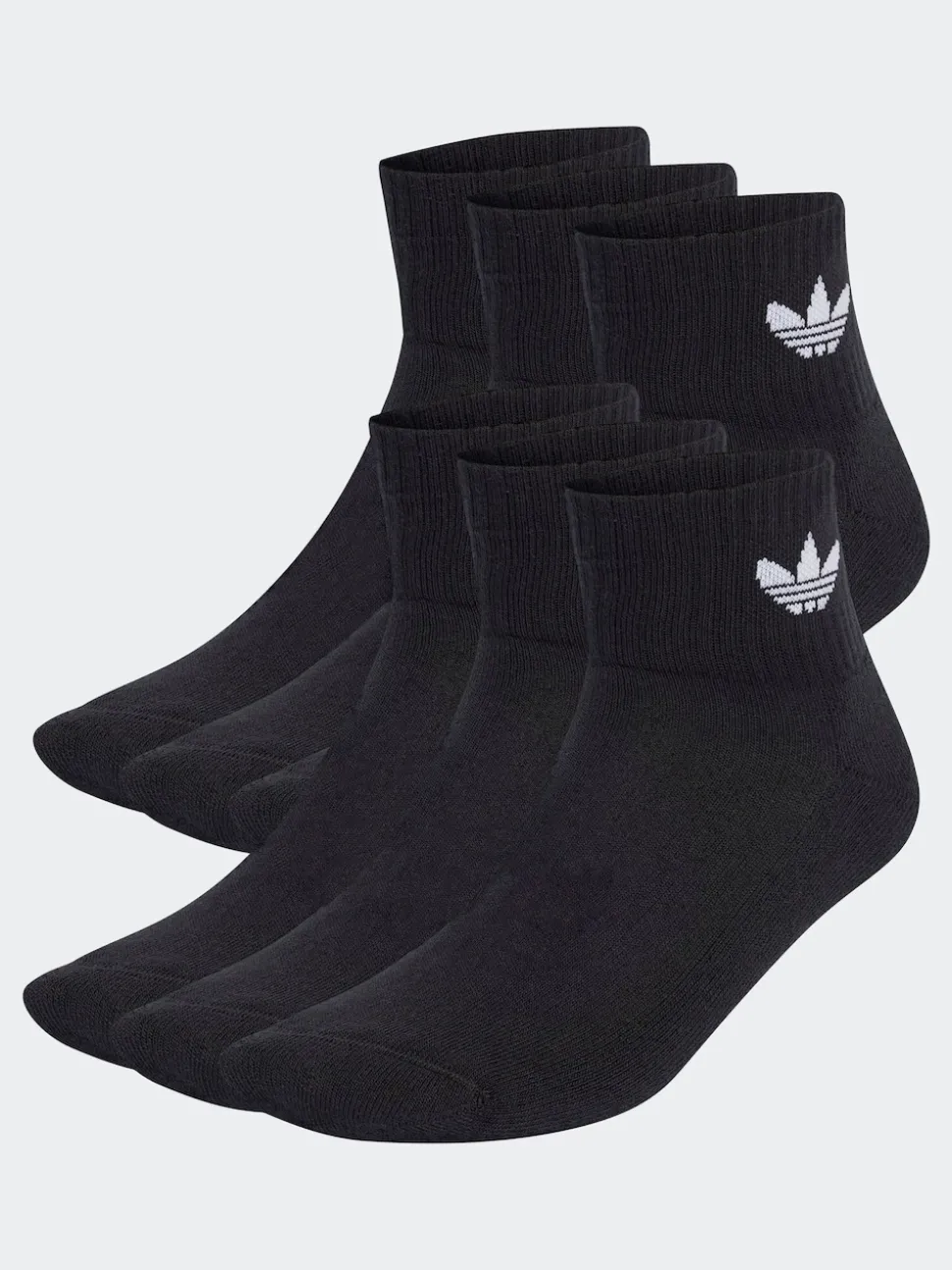adidas Originals Black 3 Pack Ankle 3 Pack Socks
