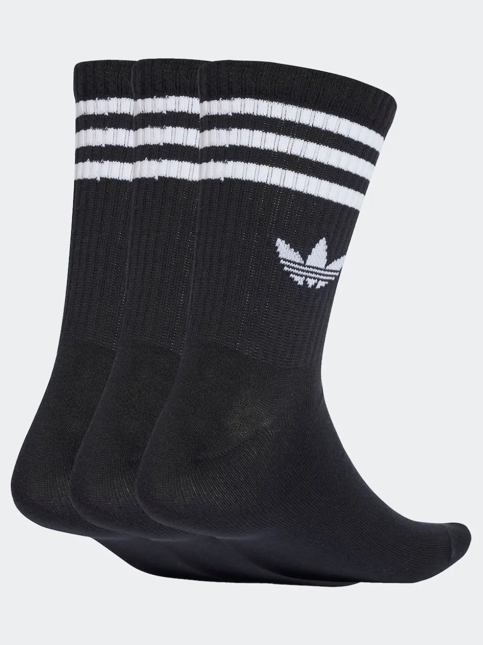 adidas Originals Black Crew 3-Stripes Crew Socks 3 Pairs