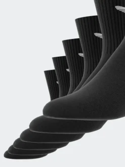 adidas Originals Black Dark Trefoil Crew Socks 6 Pack