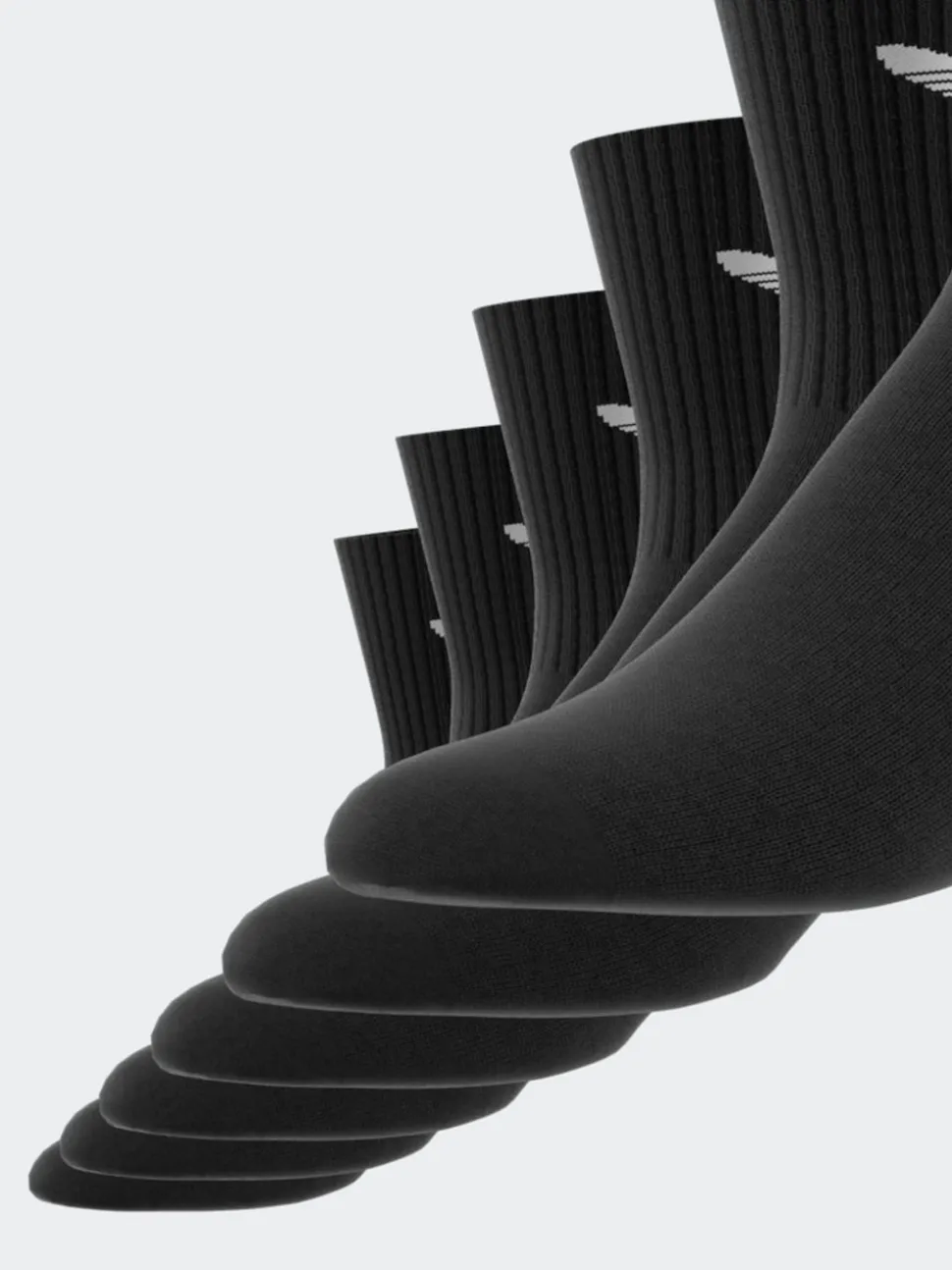 adidas Originals Black Dark Trefoil Crew Socks 6 Pack