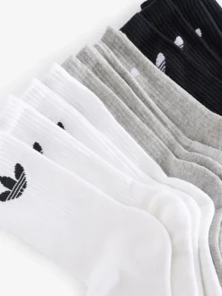 adidas Originals Black Trefoil Crew Socks 6 Pack