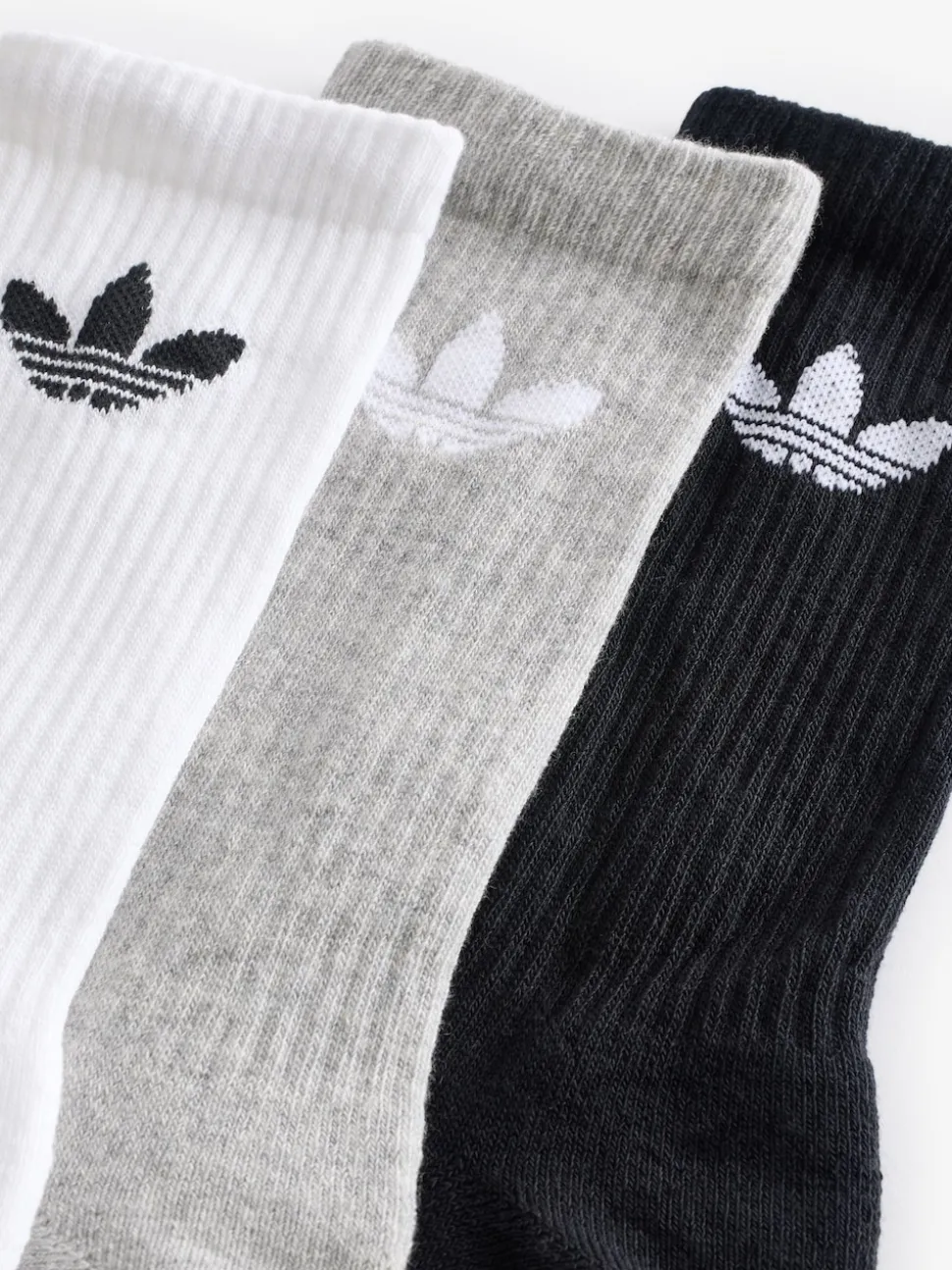 adidas Originals Black Trefoil Crew Socks 6 Pack