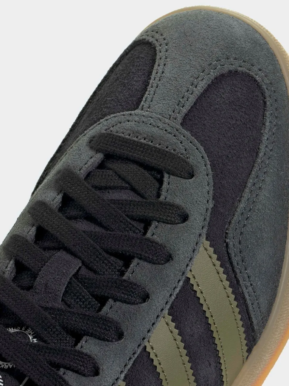 adidas Originals Black/Green Gazelle Indoor Trainers