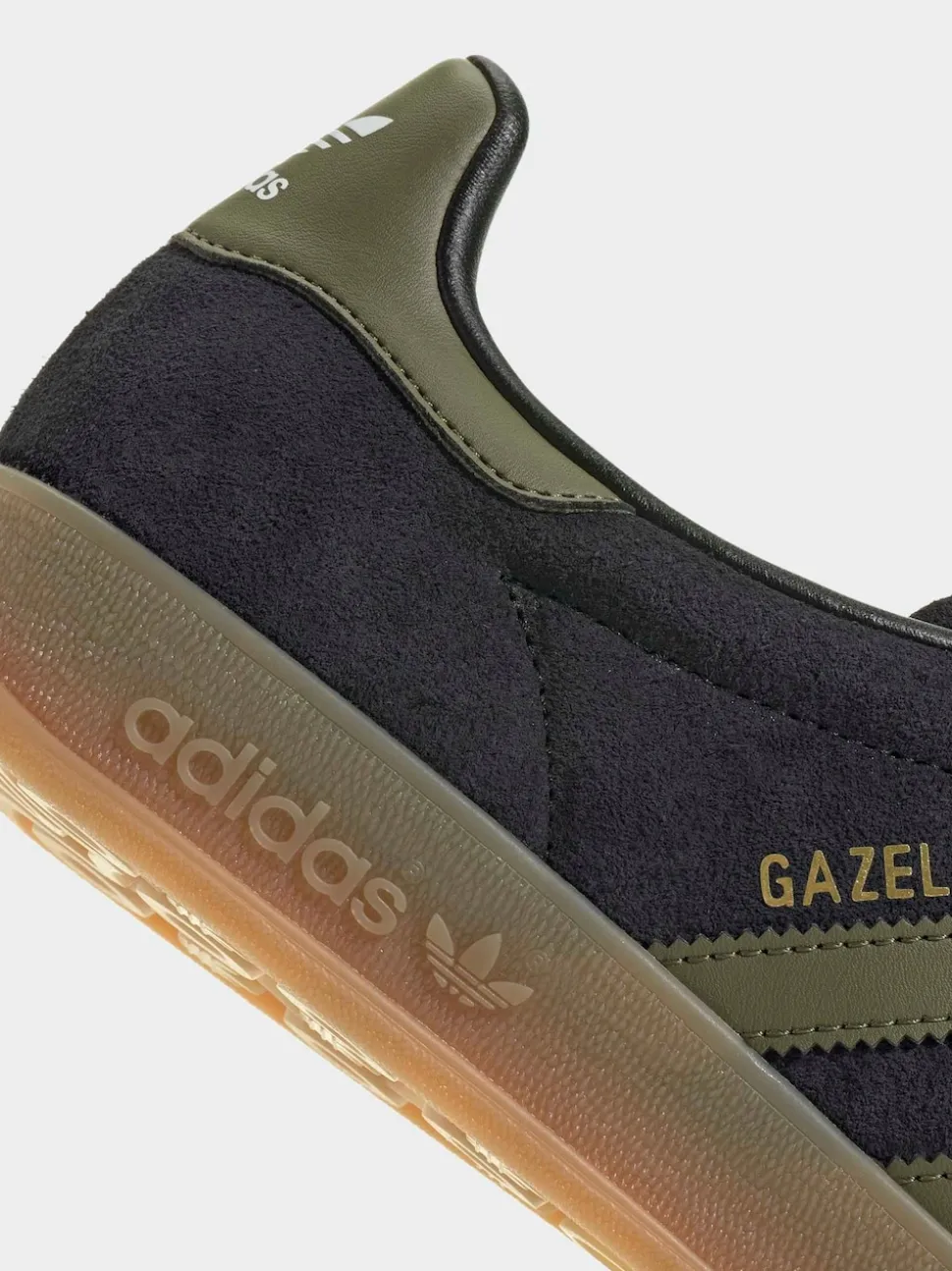 adidas Originals Black/Green Gazelle Indoor Trainers