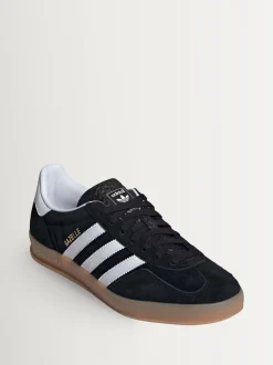 adidas Originals Black/White Gazelle Indoor Trainers