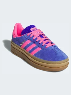 adidas Originals Blue/Pink Gazelle Bold W Trainers