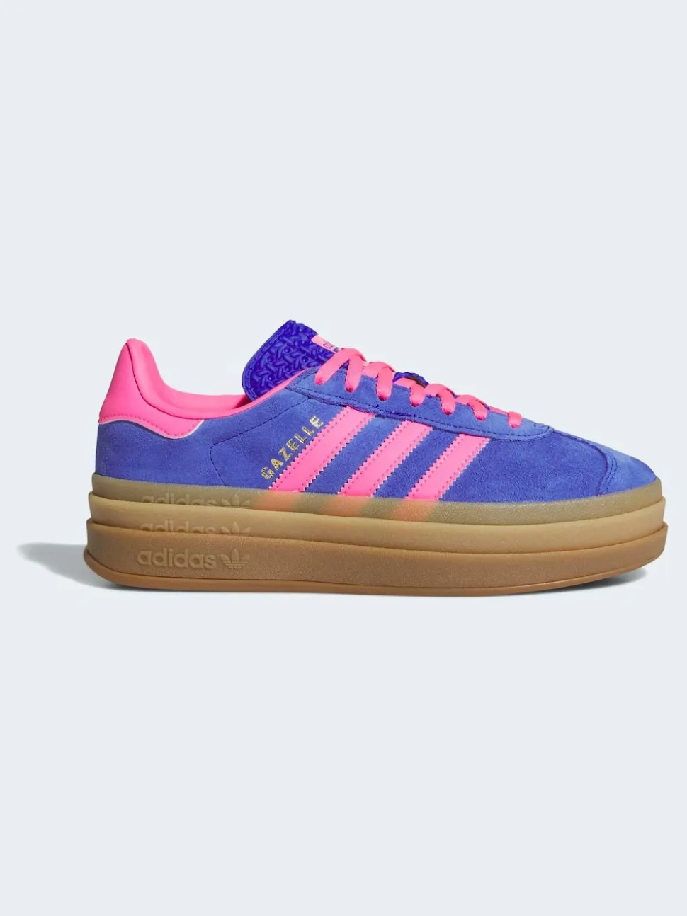 adidas Originals Blue/Pink Gazelle Bold W Trainers