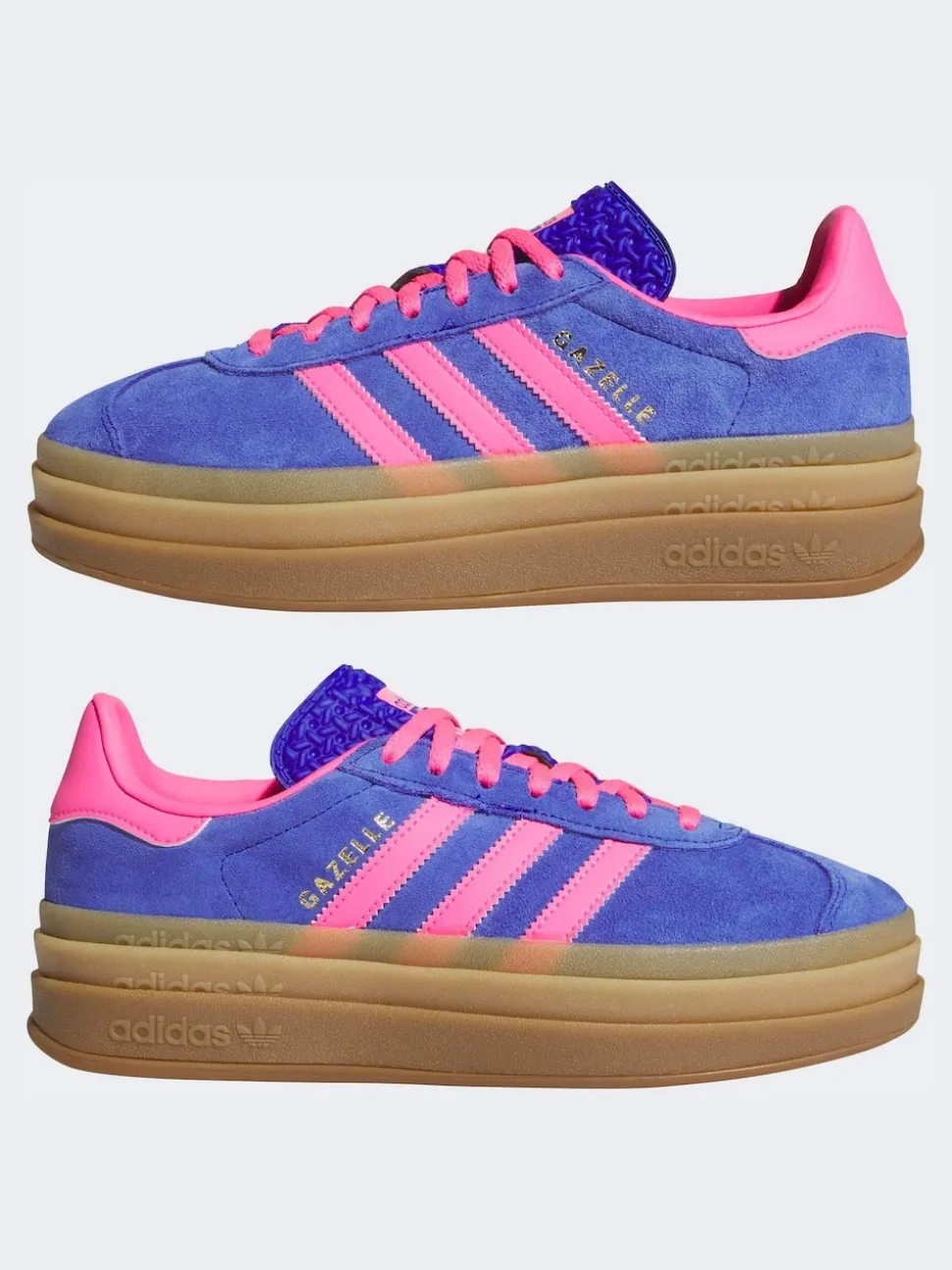 adidas Originals Blue/Pink Gazelle Bold W Trainers
