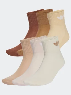 adidas Originals Brown 6 Pack Ankle Socks