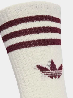 adidas Originals Brown Crew 3-Stripes Crew Socks 3 Pairs