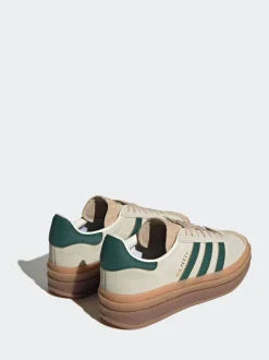 adidas Originals Brown/Green Gazelle Bold W Trainers