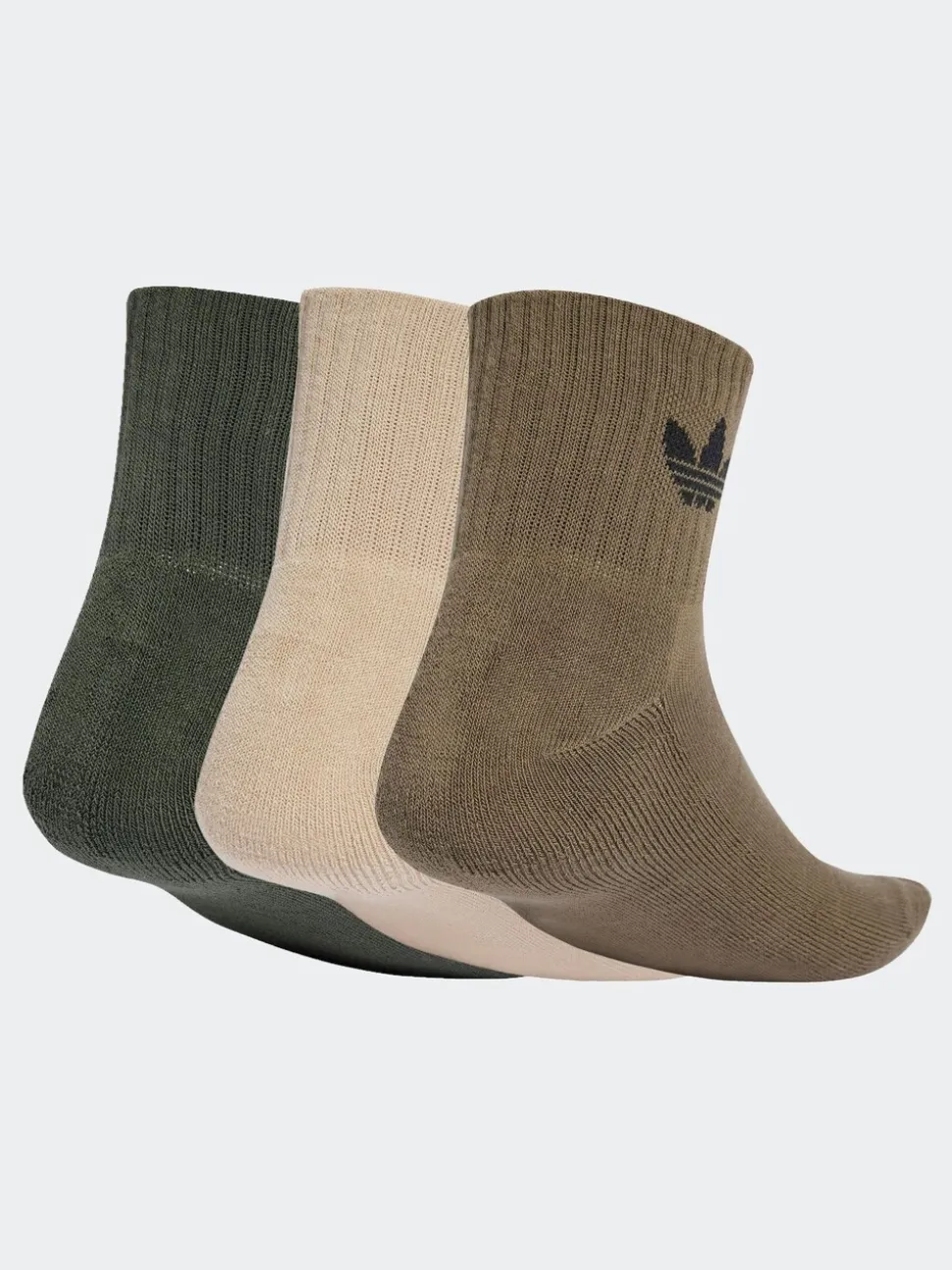 adidas Originals Green Mid Ankle Socks 3 Pack