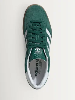 adidas Originals Green/White Gazelle Indoor Trainers