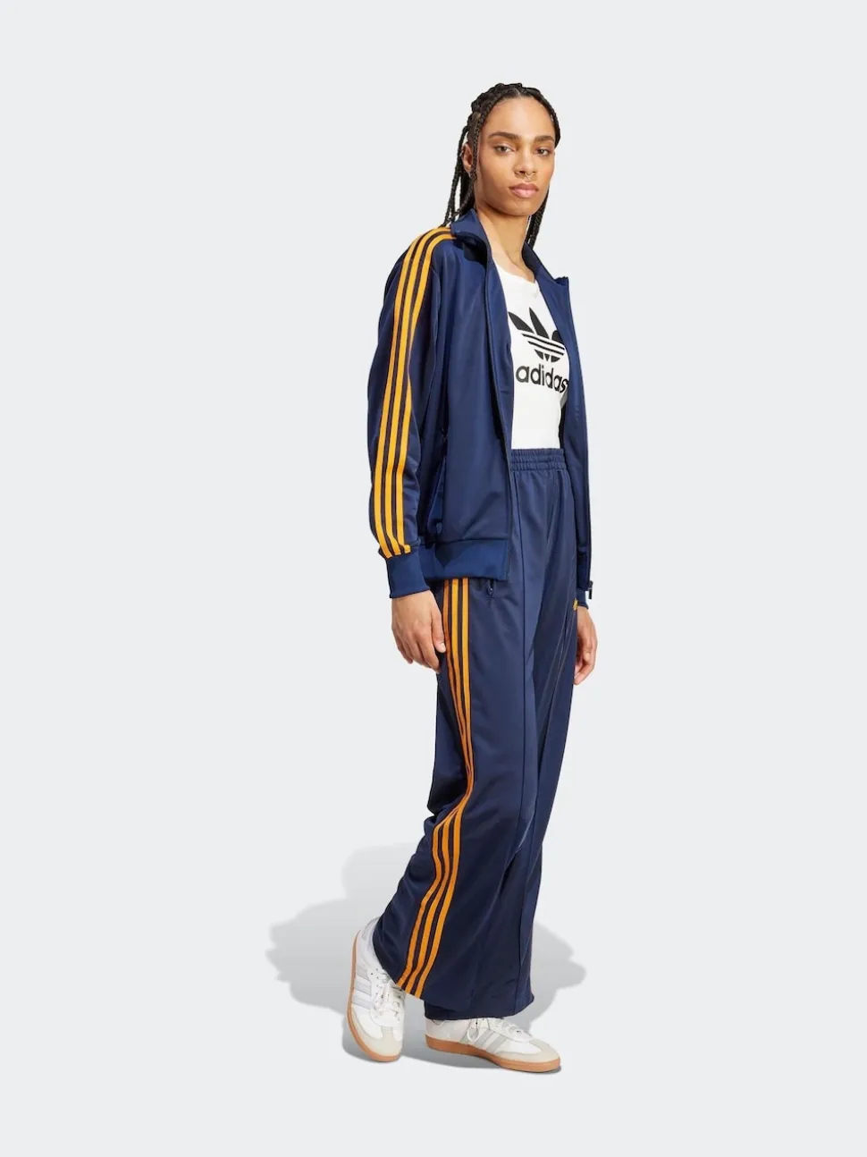 adidas Originals Navy Blue Firebird Loose Track Pant Trousers
