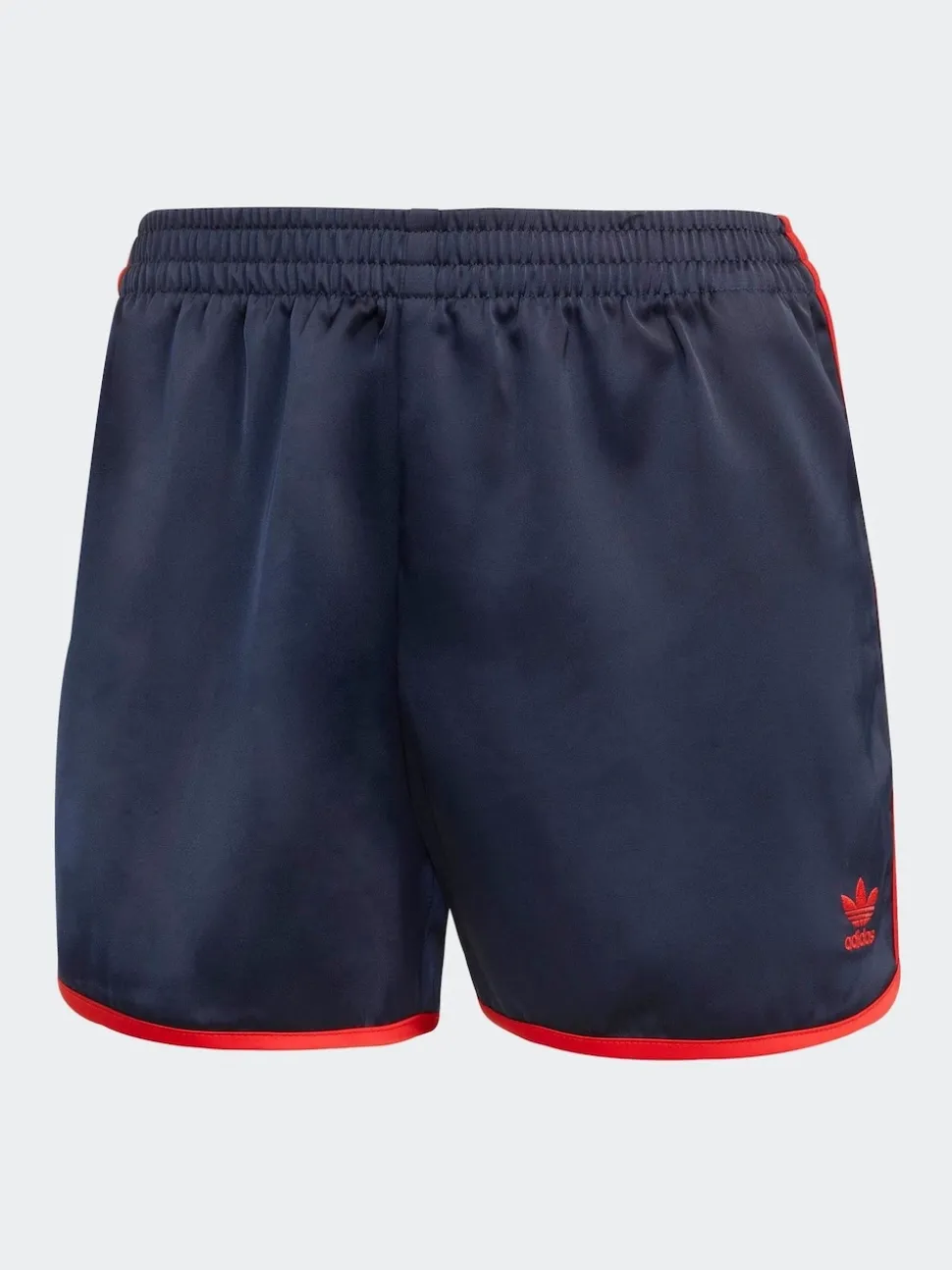adidas Originals Navy/Red 3 Stripe Satin Sprinter Shorts
