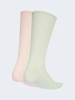 adidas Originals Pink Crochet Crew Socks 2 Pack