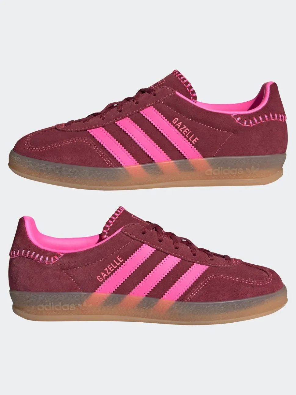 adidas Originals Red/Pink Gazelle Indoor Trainers