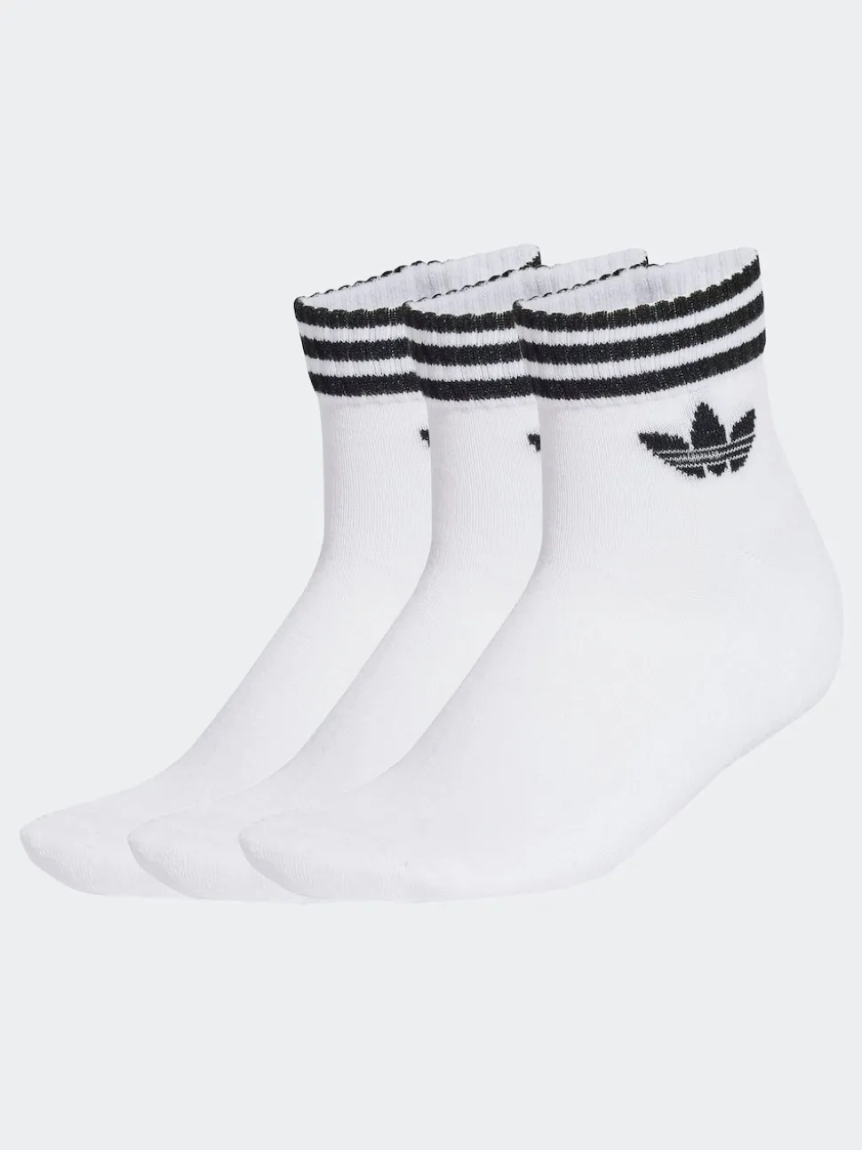 adidas Originals White Ankle Socks 3 Pack