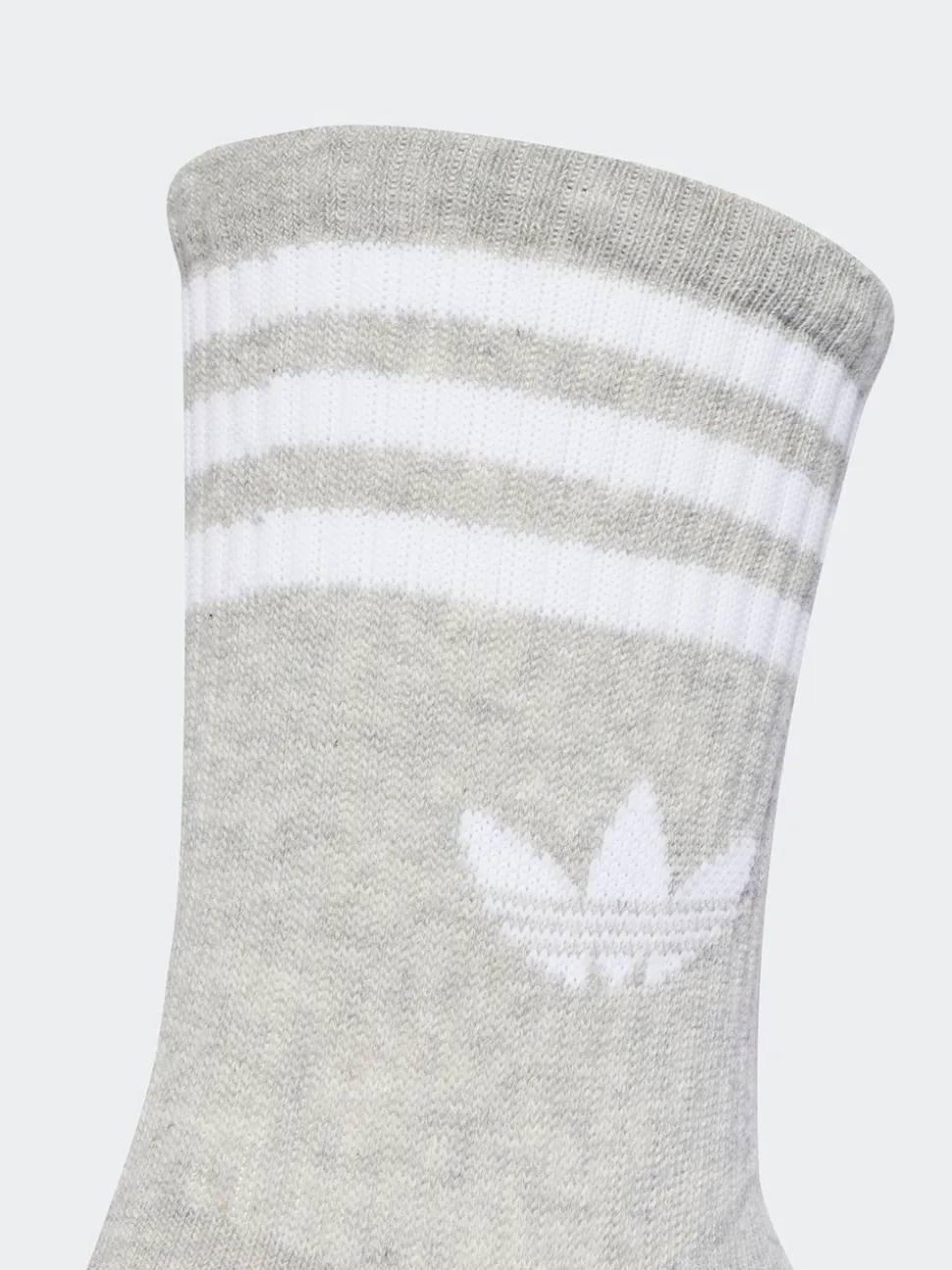 adidas Originals White Chrome Crew 3-Stripes Crew Socks 3 Pairs