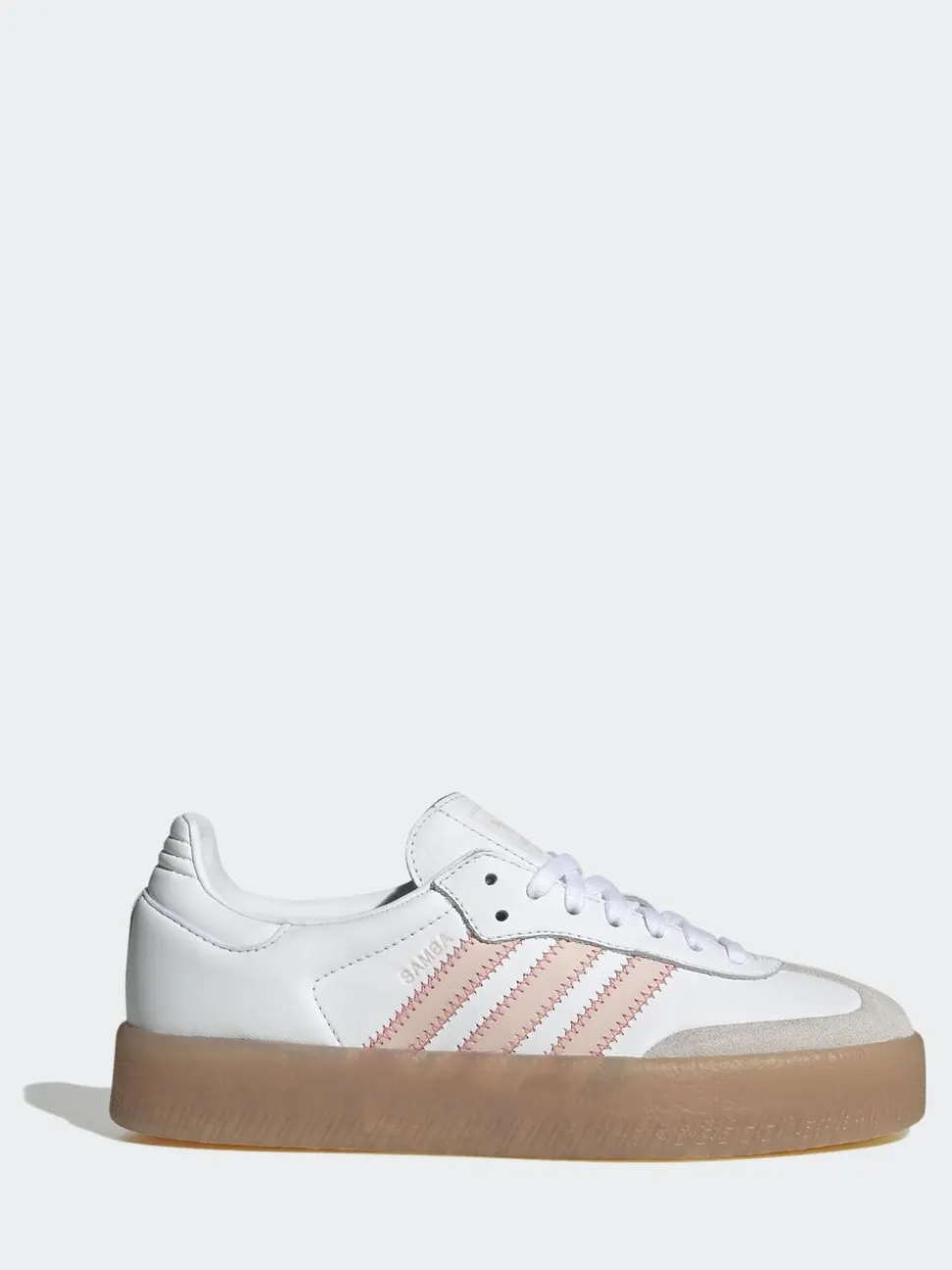 adidas Originals White/Pink Sambae W Trainers