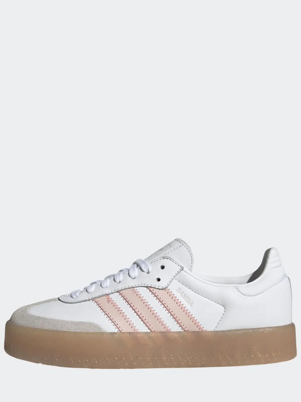 adidas Originals White/Pink Sambae W Trainers