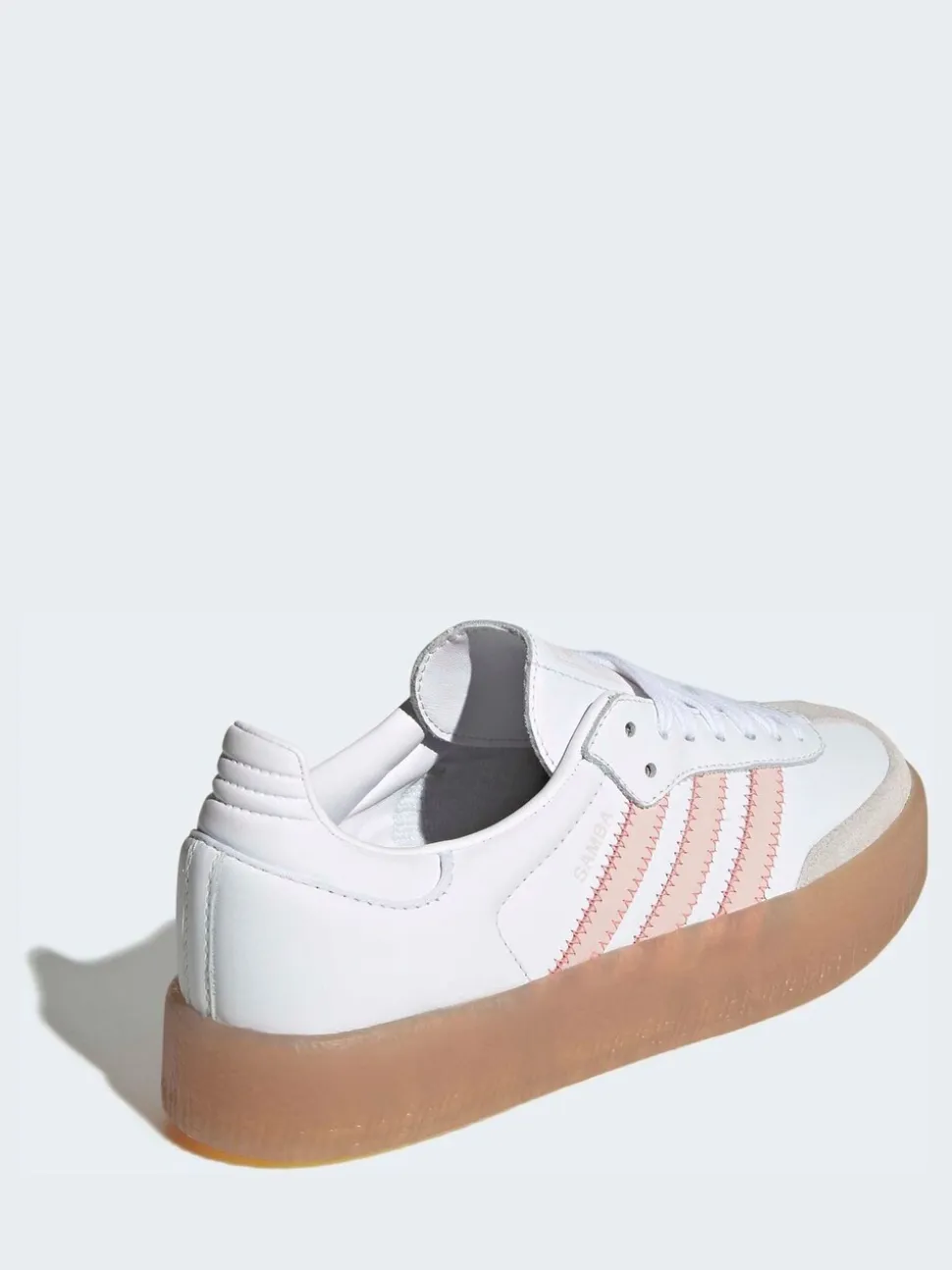 adidas Originals White/Pink Sambae W Trainers
