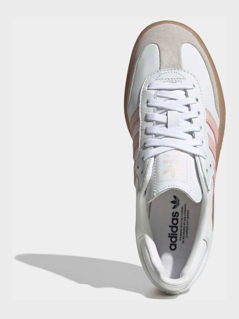 adidas Originals White/Pink Sambae W Trainers