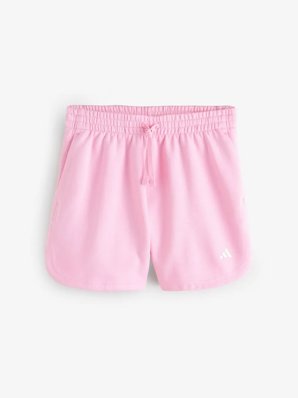 adidas Pink 3 Stripe Studio Fleece Shorts
