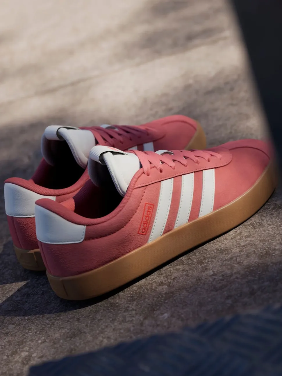 adidas Red Dark VL Court 3.0 Trainers