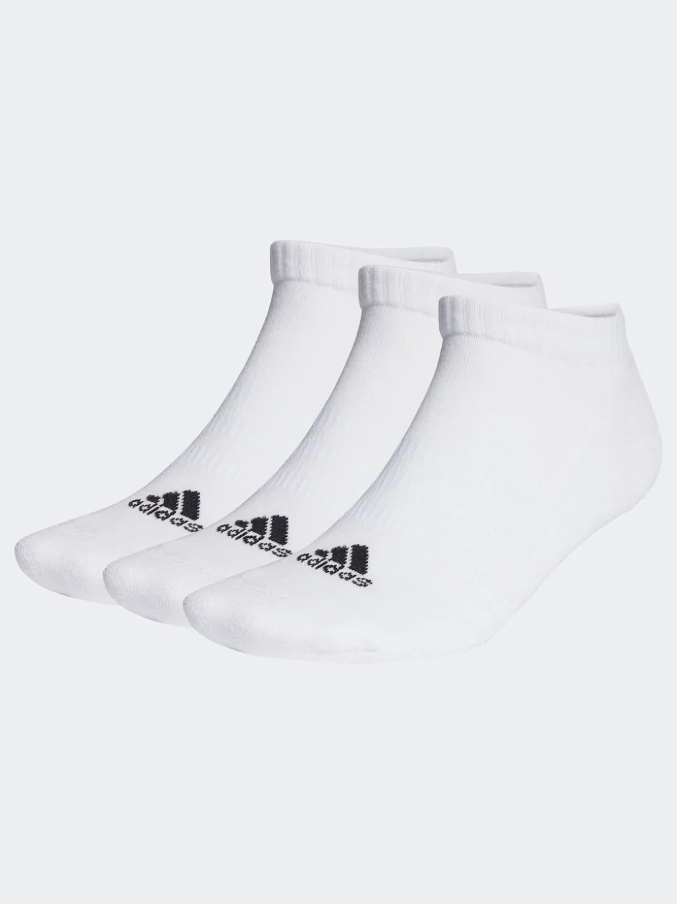 adidas White Cushioned Low Cut Socks 3 Pack
