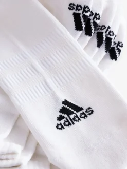 adidas White Cushioned Low Cut Socks 3 Pack