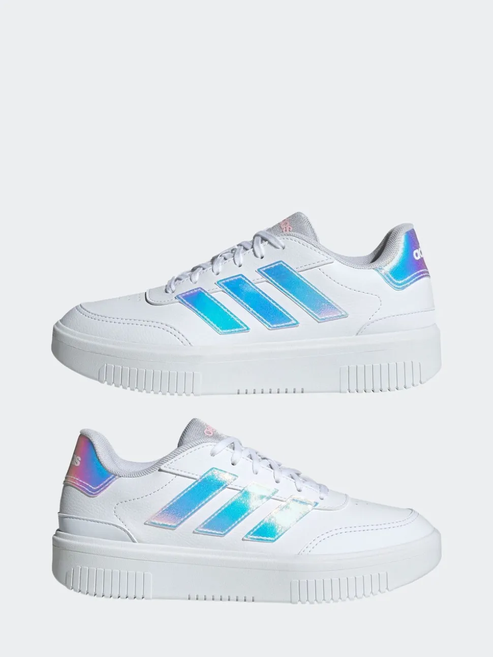 adidas White Off Courtblock Bold Trainers