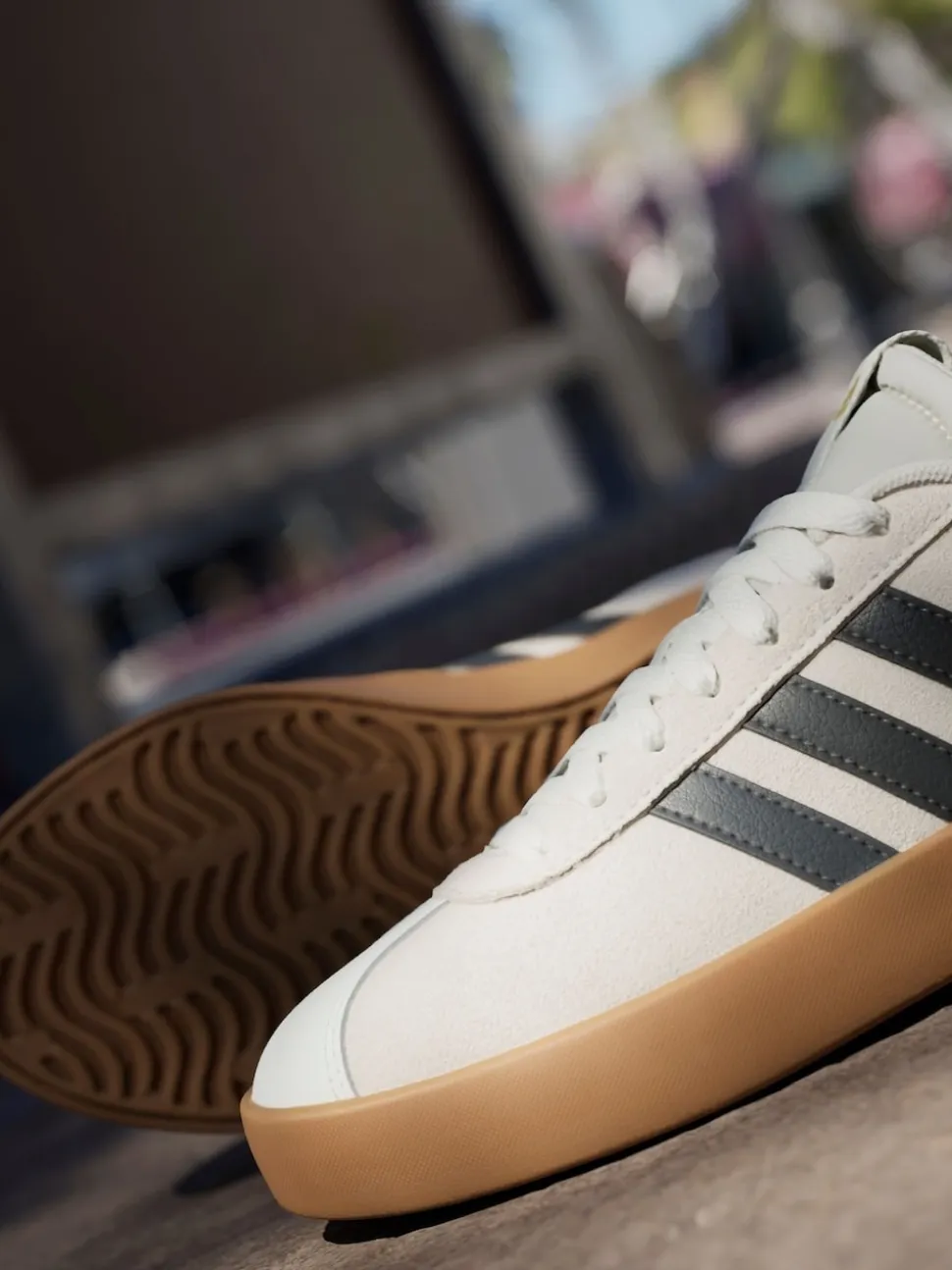 adidas White Off VL Court 3.0 Trainers