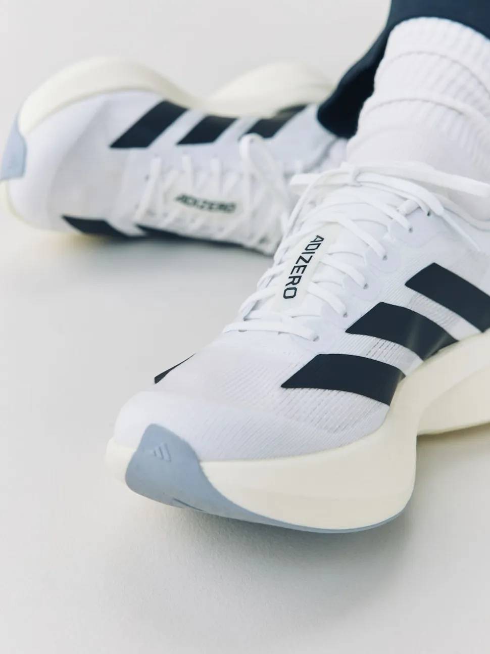 adidas White/Black Adizero Evo Sl Running Trainers