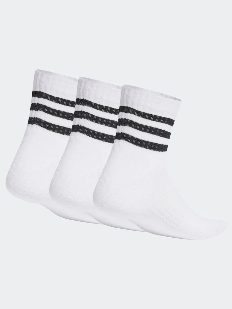 adidas White/Black 3-Stripes Cushioned Sportswear Low Cut Socks 3 Pack