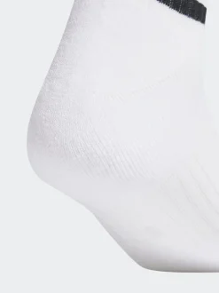 adidas White/Black 3-Stripes Cushioned Sportswear Low Cut Socks 3 Pack