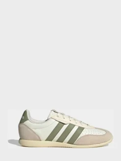 adidas White/Green Barreda Lo Trainers