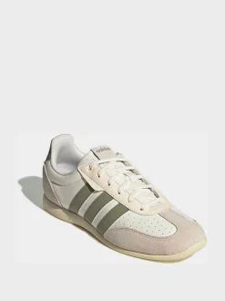 adidas White/Green Barreda Lo Trainers