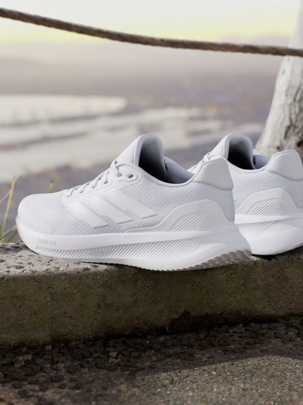 adidas White/Grey Grand Court Trainers