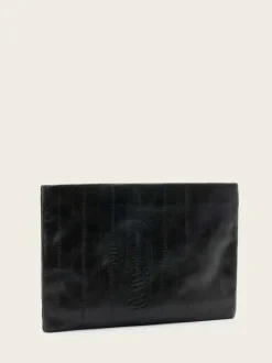 AllSaints Black Bettina Eel Clutch